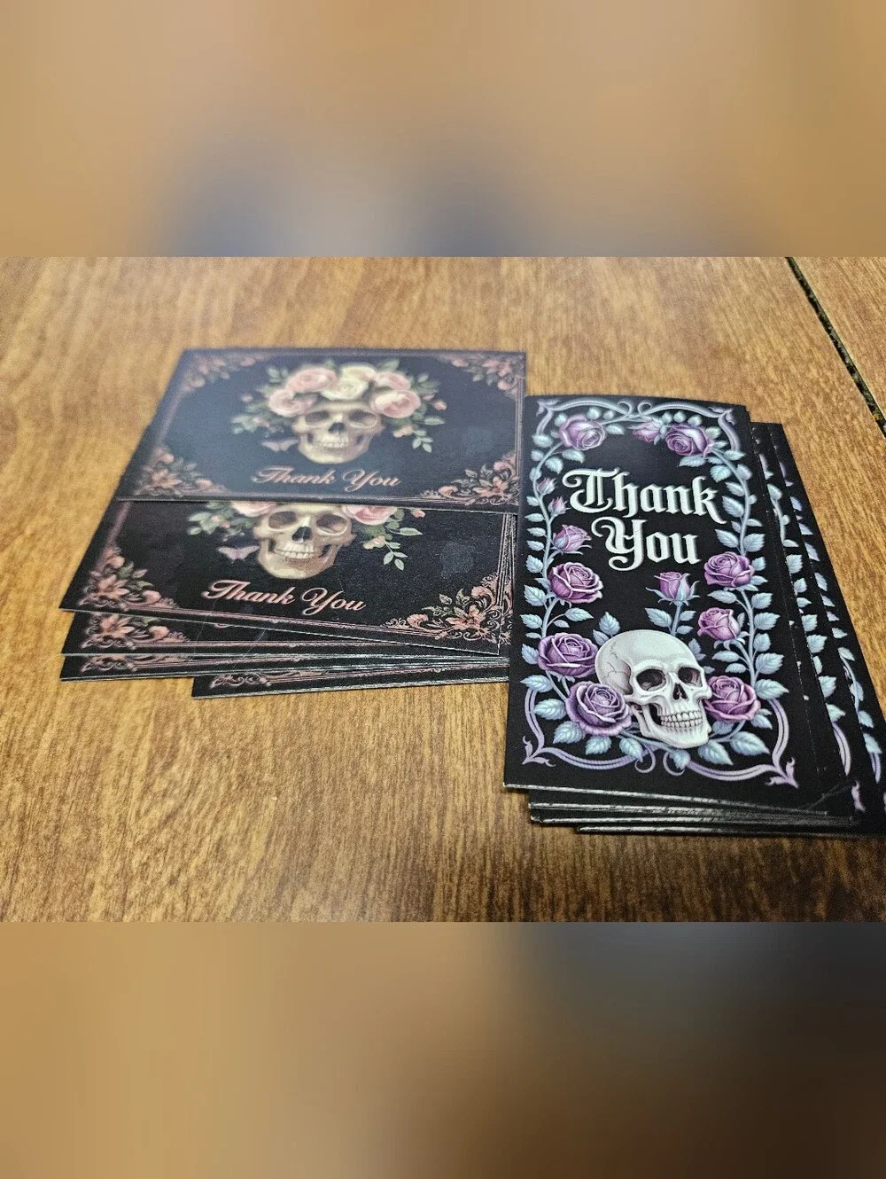 Floral Skull Thank You Cards